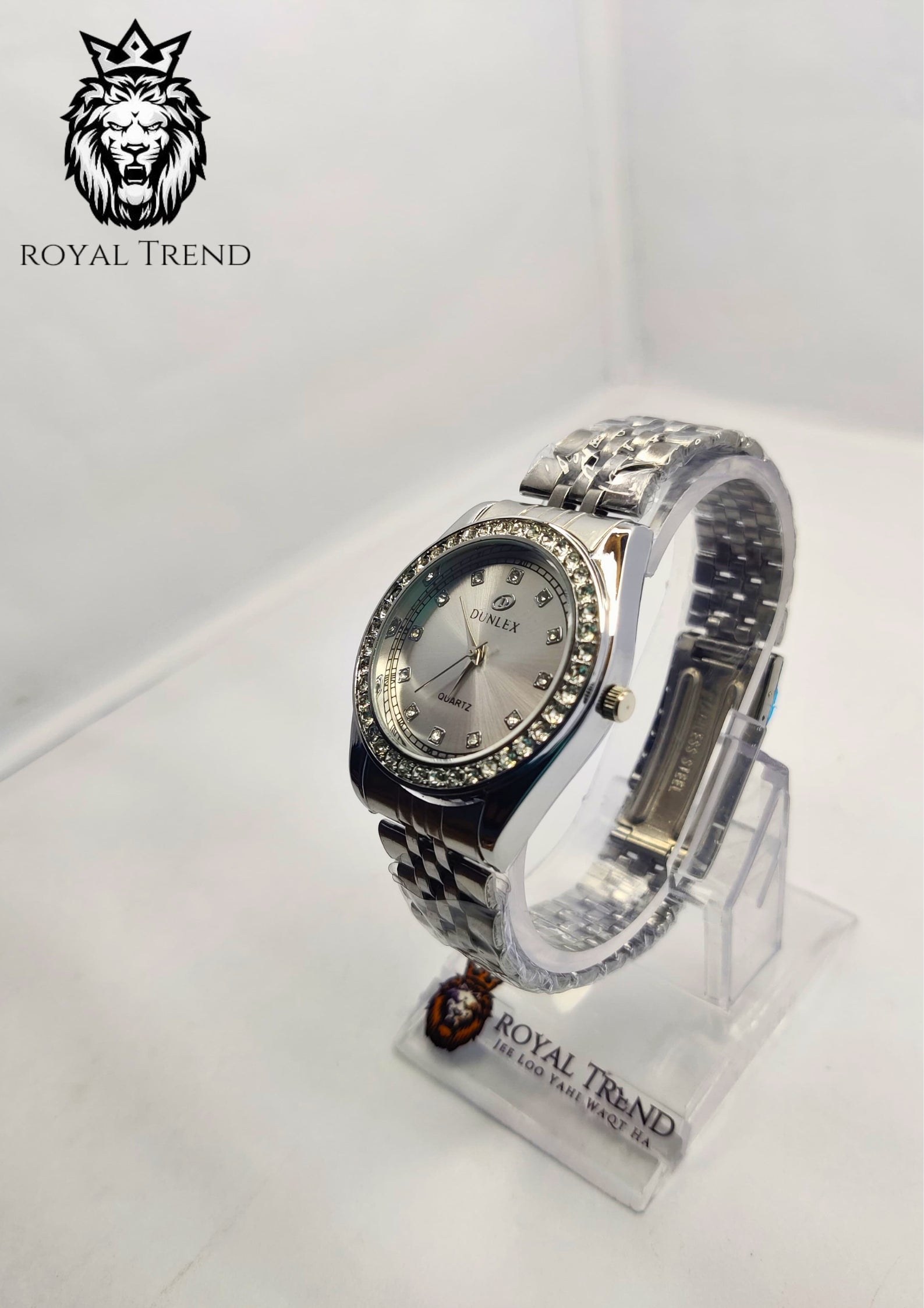 Dunlex Ston Silver Dial Watch   RT-507