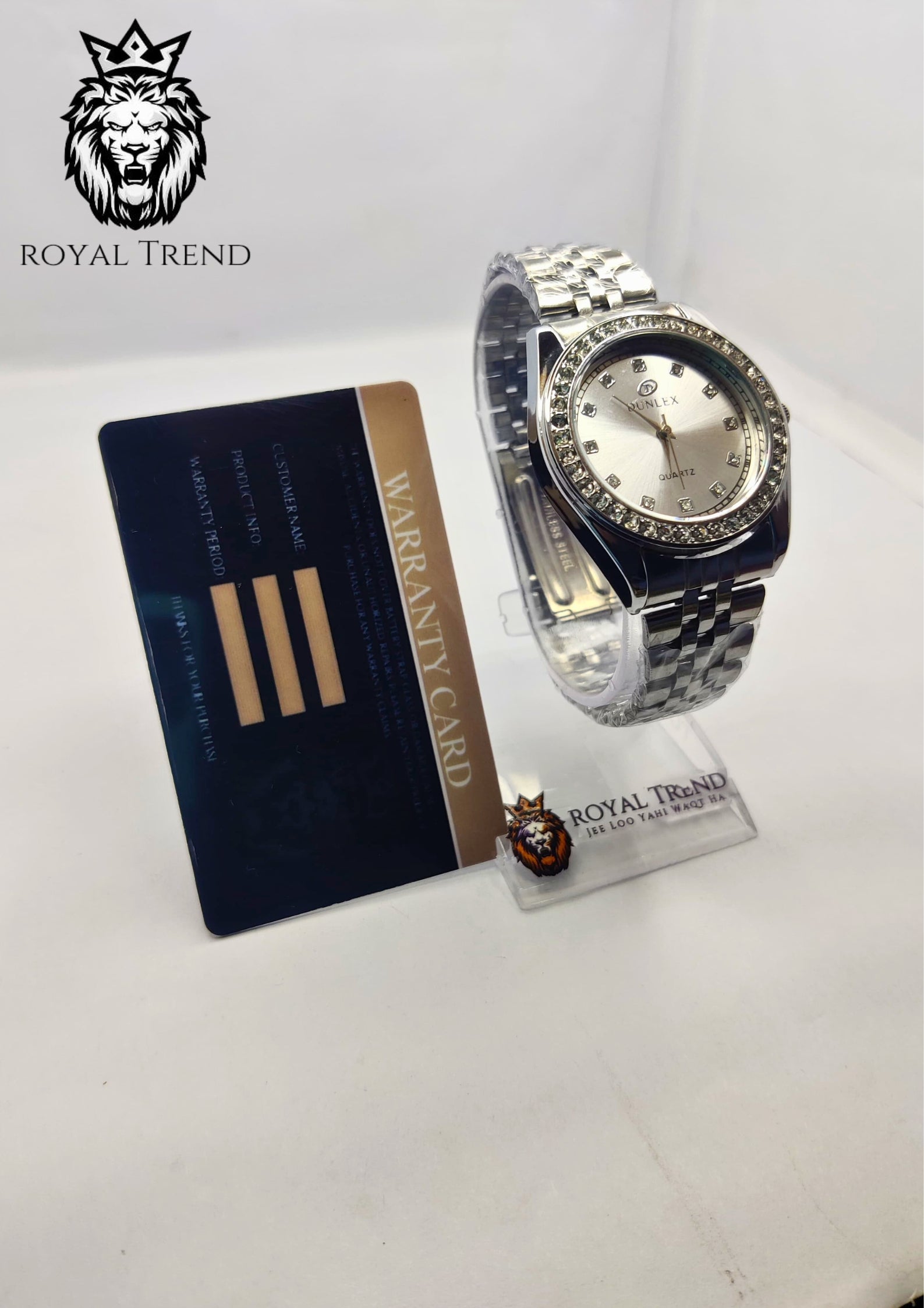 Dunlex Ston Silver Dial Watch   RT-507