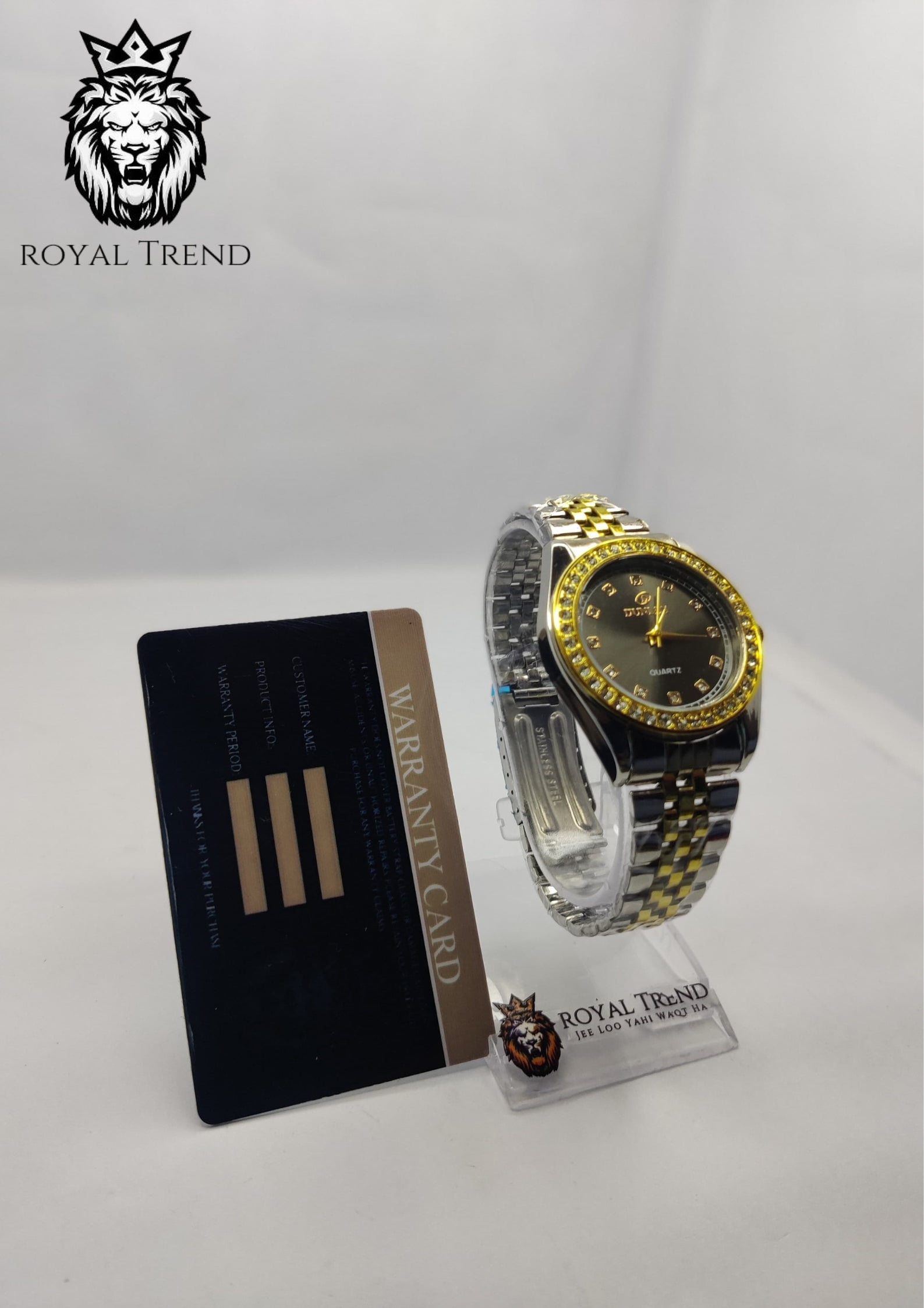 Dunlex Ston Black Dial Watch   RT-508