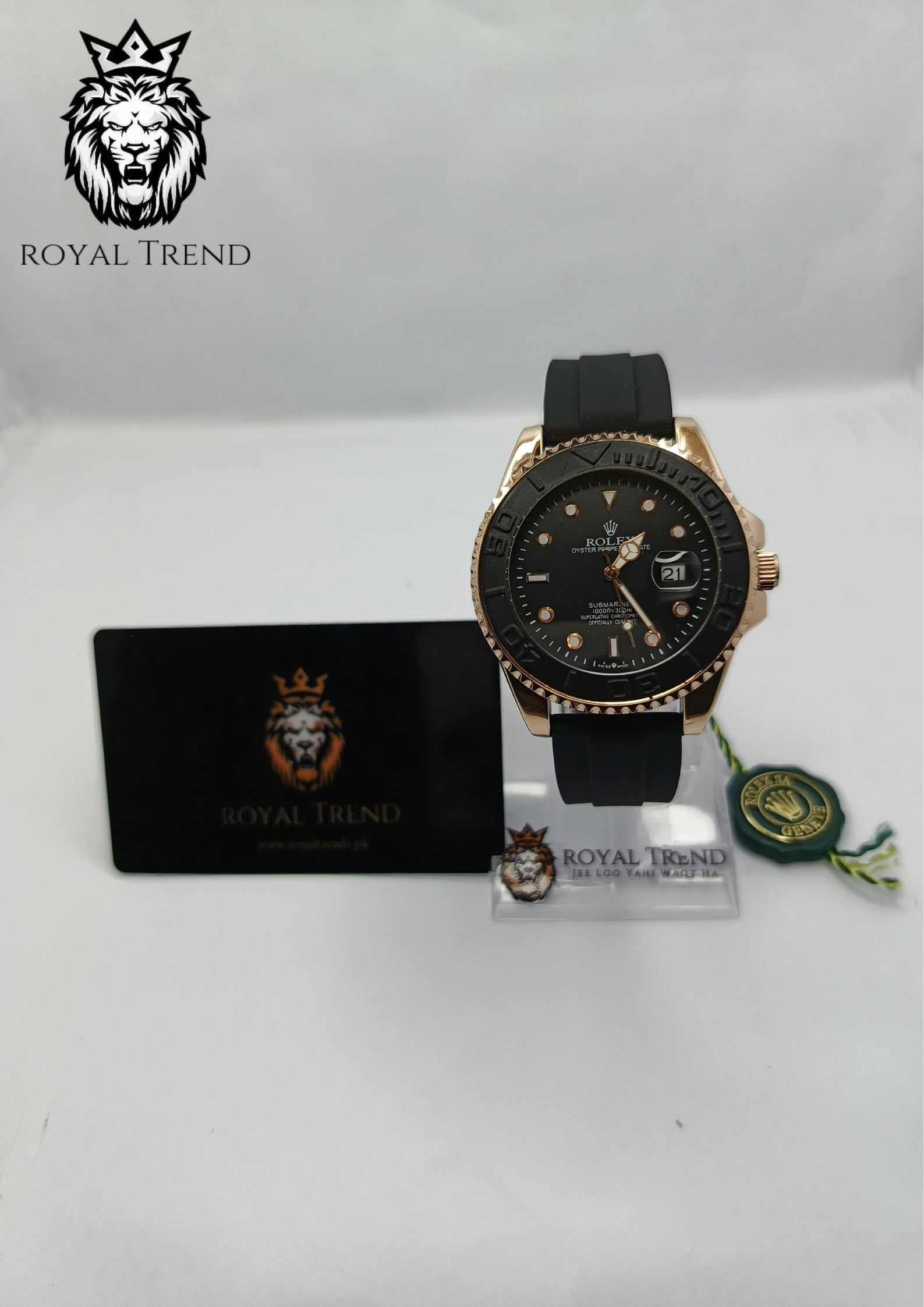 Rolex Men’s Watch – Silicon Strap, Master Lock    RT-523