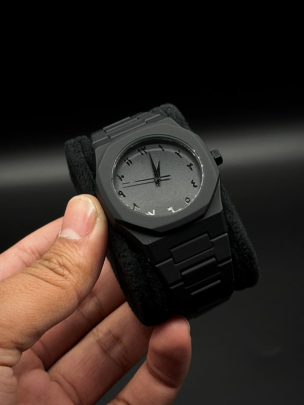 Black Arabic Aura Watch – Full Black Dial in Fiber       RT-526