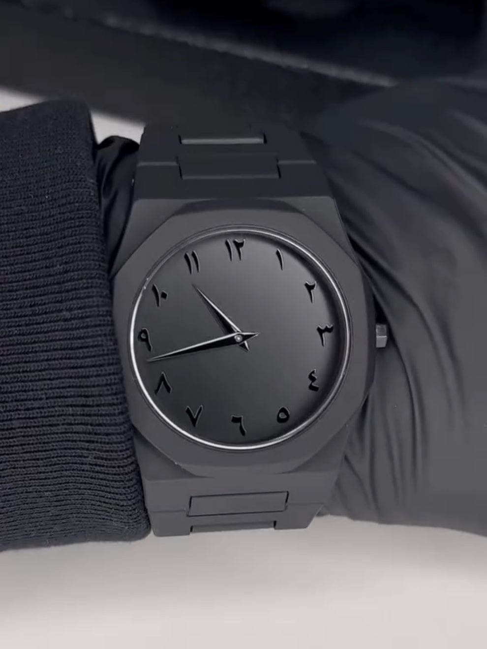 Black Arabic Aura Watch – Full Black Dial in Fiber       RT-526